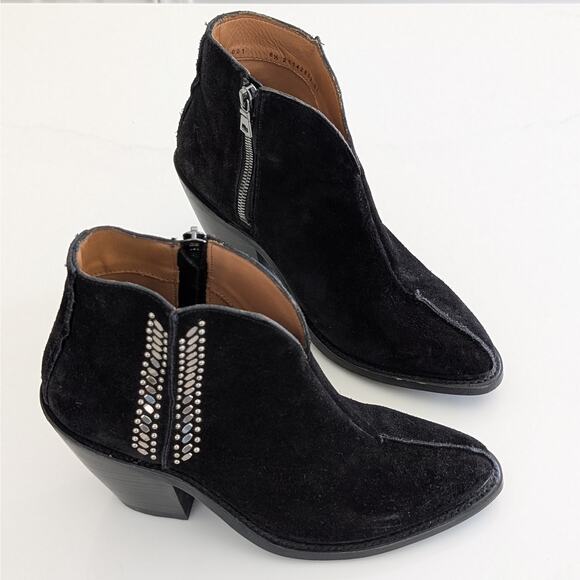 Women's Calleen Cordero Nikita Ankle Boots Black Suede US Size 8.5 Retail $620 - Picture 1 of 10